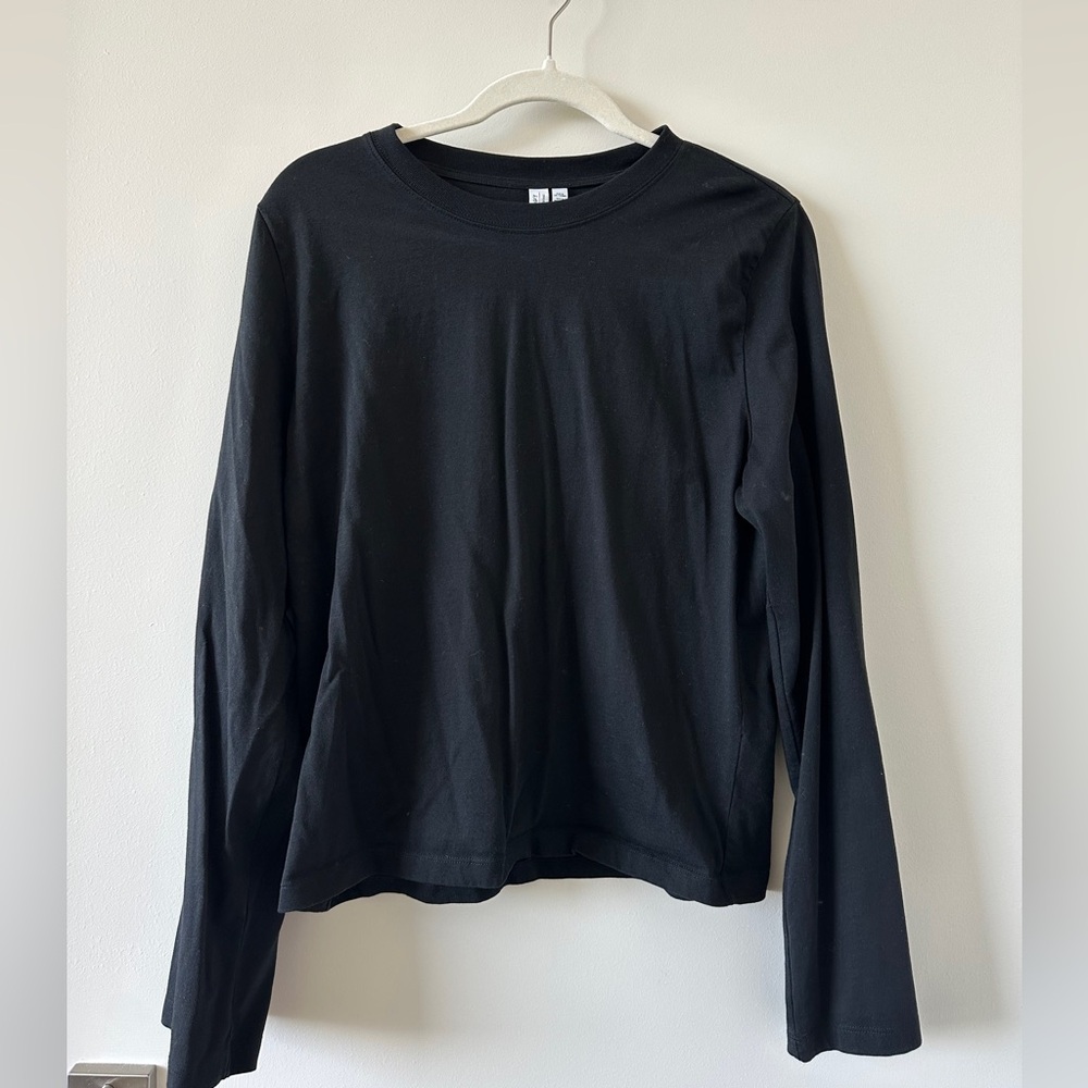 & other stories cotton long sleeve with flared sleeves